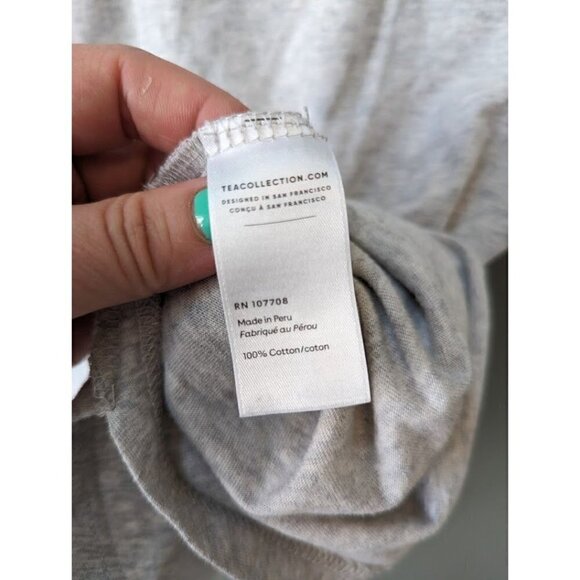 Tea Collection Girls Heather Gray Dolphins Tunic T-Shirt 14 - Picture 4 of 5